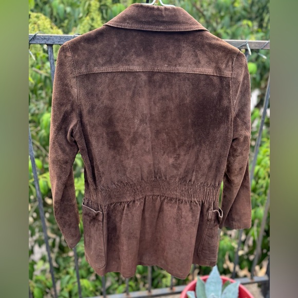 Brown Suede Women's Jacket - Picture 6 of 16